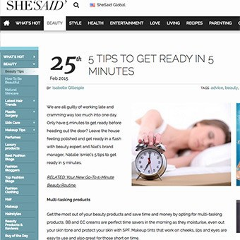 5 Tips to get ready in 5 minutes
